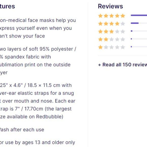 BRAND NEW HANDS OFF YOUR FACE DESIGN FACE MASK‎ - Picture 3 of 16